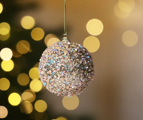 Christmas tree toy balls 8 cm 3 pieces gold Tbilisi