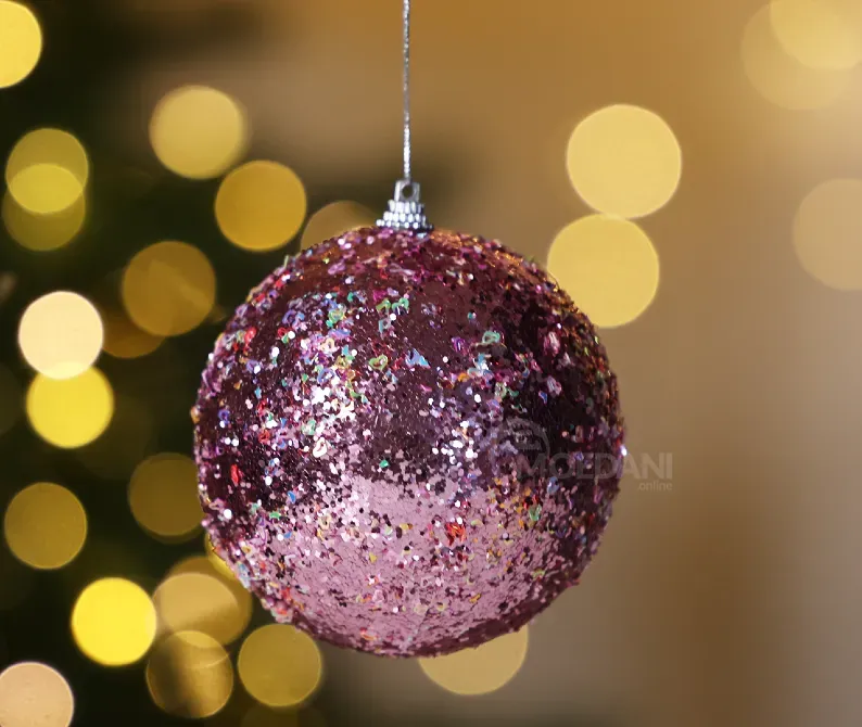 Christmas tree toy balls 10 cm 2 pieces pink Tbilisi - photo 1