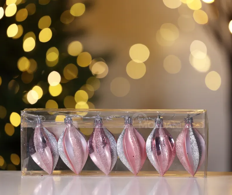 Christmas tree toy lolo 6 pieces 6 cm pink Tbilisi - photo 1