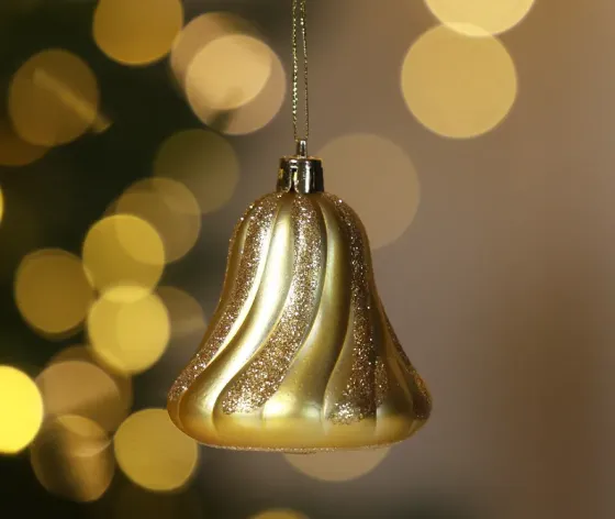 Christmas tree toy 4 pieces 6 cm gold (bell) Tbilisi