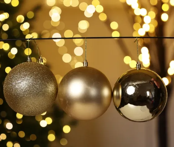 Christmas tree balls 6 cm 20 pieces gold Tbilisi