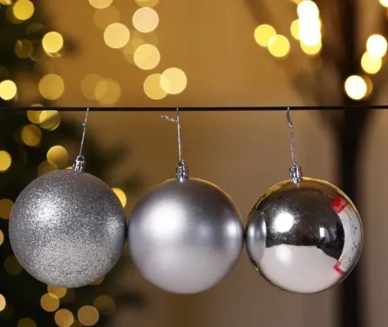 Christmas tree balls 8 cm 20 pieces silver Tbilisi