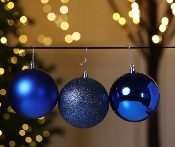 Christmas tree balls 10 cm 20 pieces blue Tbilisi