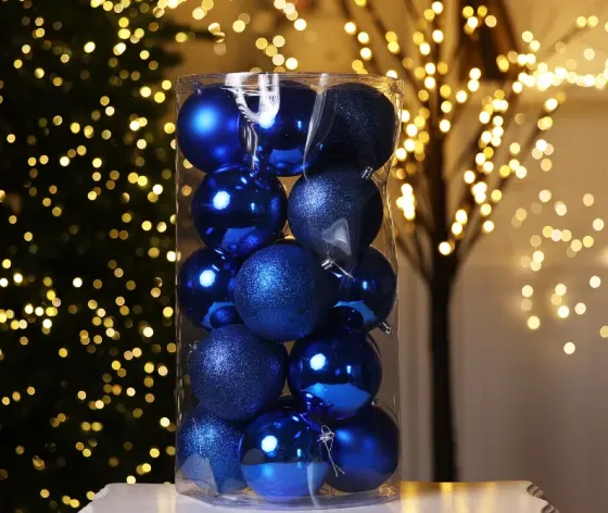 Christmas tree balls 10 cm 20 pieces blue Tbilisi