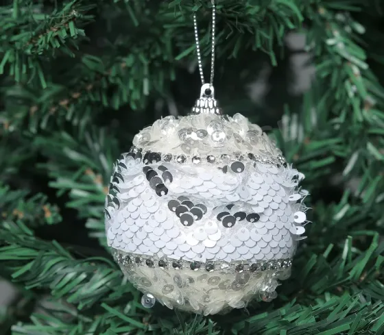 Christmas tree toy with white glitter Tbilisi