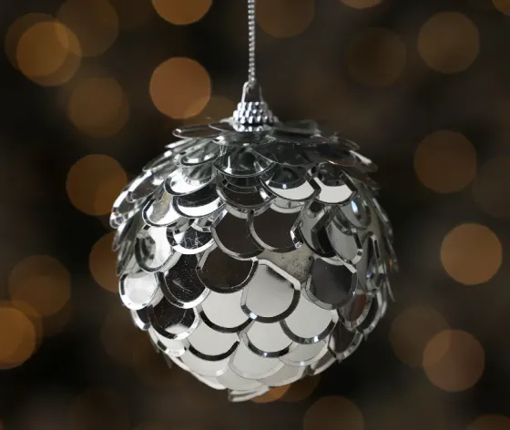 Christmas tree toy cone silver Tbilisi