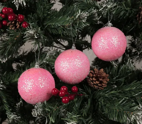 New Year's toy pink 3 pieces Tbilisi