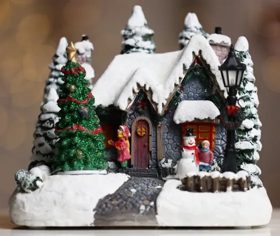 New Year's Village, Luminous Moving Decoration 9182-3 Tbilisi