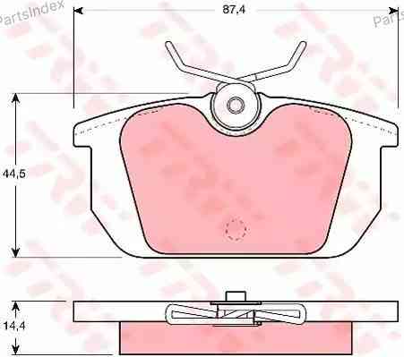 სამუხრუჭე დისკის ხუნდები  hundebi TRW GDB466 თბილისი