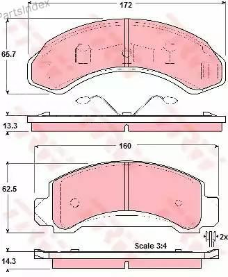 სამუხრუჭე დისკის ხუნდები  hundebi TRW GDB4004 თბილისი - photo 2