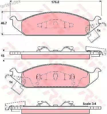 სამუხრუჭე დისკის ხუნდები  hundebi TRW GDB4016 თბილისი - photo 4
