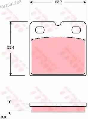 სამუხრუჭე დისკის ხუნდები  hundebi TRW GDB1641 თბილისი