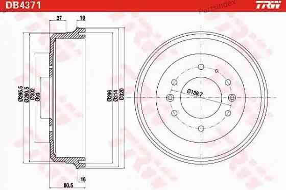 Барабан тормозной TRW DB4371 Тбилиси