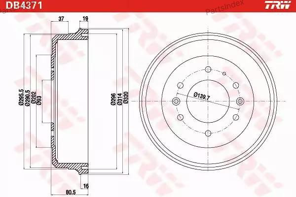 Барабан тормозной TRW DB4371 Тбилиси - изображение 4