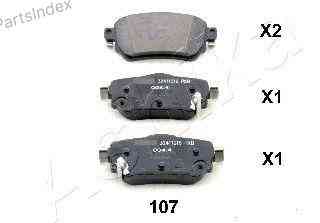 სამუხრუჭე დისკის ხუნდები  hundebi Ashika 51-01-107 თბილისი