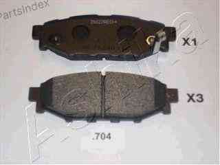 სამუხრუჭე დისკის ხუნდები  hundebi Ashika 51-07-704 თბილისი