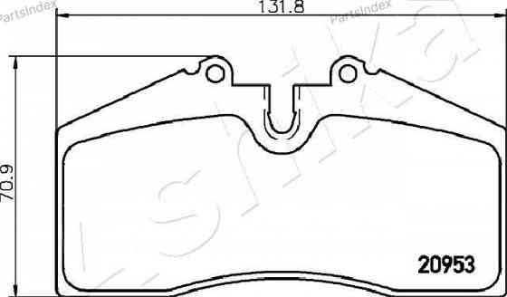 სამუხრუჭე დისკის ხუნდები  hundebi Ashika 50-00-0904 თბილისი