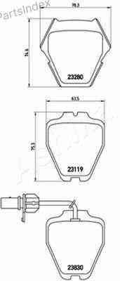 სამუხრუჭე დისკის ხუნდები  hundebi Ashika 50-00-0912 თბილისი