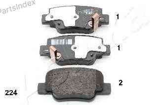 სამუხრუჭე დისკის ხუნდები  hundebi Ashika 51-02-224 თბილისი