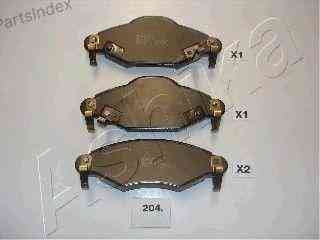 სამუხრუჭე დისკის ხუნდები  hundebi Ashika 50-02-204 თბილისი