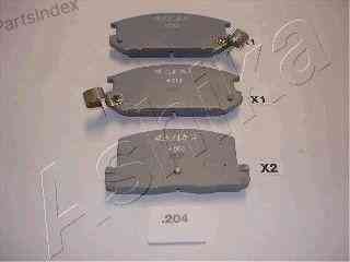 სამუხრუჭე დისკის ხუნდები  hundebi Ashika 51-02-204 თბილისი