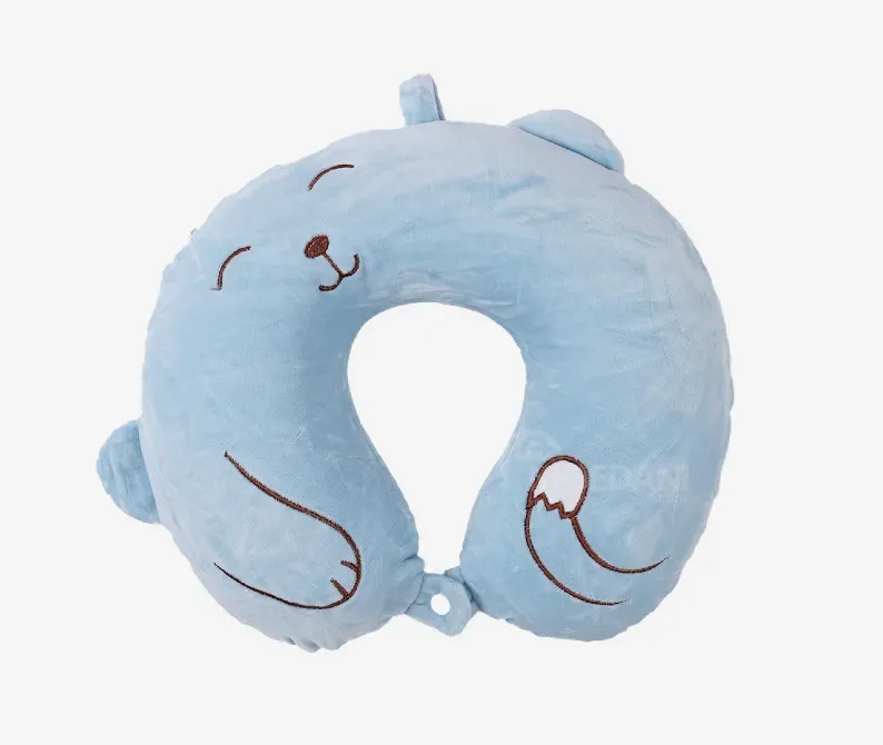 Детская дорожная подушка Arrow с изображением спящего котенка, синяя, артикул 61351-3 Тбилиси - изображение 1