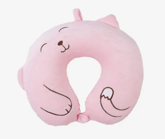 Детская дорожная подушка Arrow с изображением спящего котенка, розовая, артикул 61351-3 Тбилиси