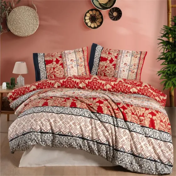 Წითელი ფერის თეთრეული ორსაწოლიანი Clasy თბილისი