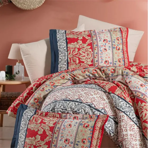 Წითელი ფერის თეთრეული ორსაწოლიანი Clasy თბილისი