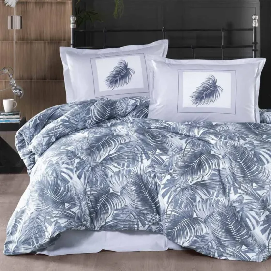 Ღია ცისფერი ფერის თეთრეული ორსაწოლიანი Clasy თბილისი