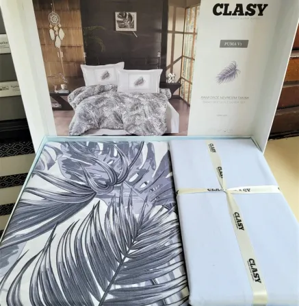 Ღია ცისფერი ფერის თეთრეული ორსაწოლიანი Clasy თბილისი