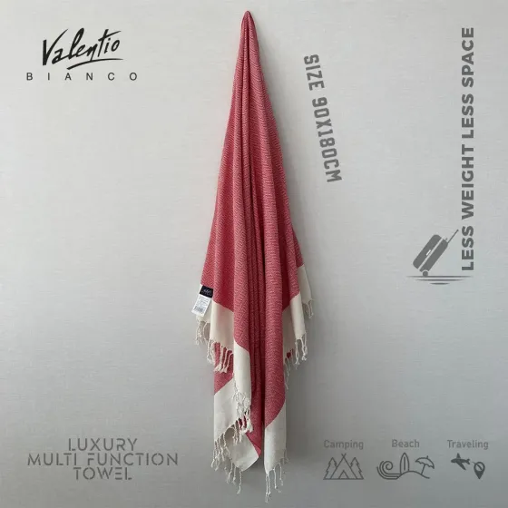 Მულტიფუნქციური პლედი/პირსახოცი 90x180 სმ Vantio Bianco ვარდისფერში თბილისი