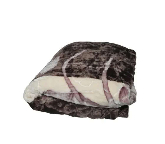 Ლოგინის გადასაფარებელი ორსაწოლიანი სქელი ყავისფერი თბილისი