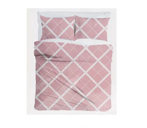 Თეთრეულის ნაკრები ვარდისფერი ფერის 160x220 სმ Cottontina თბილისი