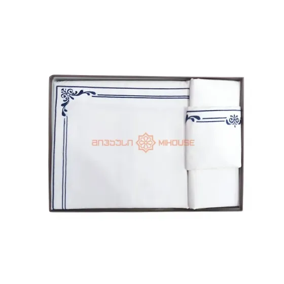 Თეთრეულის კომპლექტი ნაქარგი ორსაწოლიანი Margo თბილისი