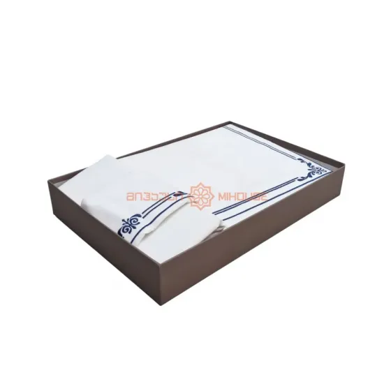 Თეთრეულის კომპლექტი ნაქარგი ორსაწოლიანი Margo თბილისი