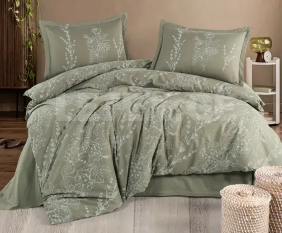 Მუქი მწვანე ფერის Clasy ორსაწოლიანი თეთრეული (Vinya) თბილისი