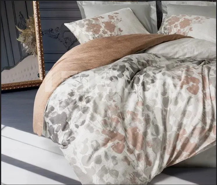 Комплект постельного белья Cotton Box для двуспальной кровати (Blatt – Gri) – это уникальное сочетание стиля и комфорта. Тбилиси - изображение 1