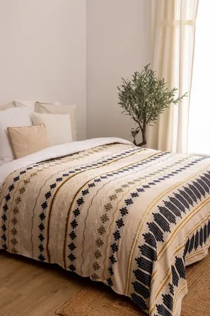 Серое хлопковое покрывало, размер 260х240 Тбилиси