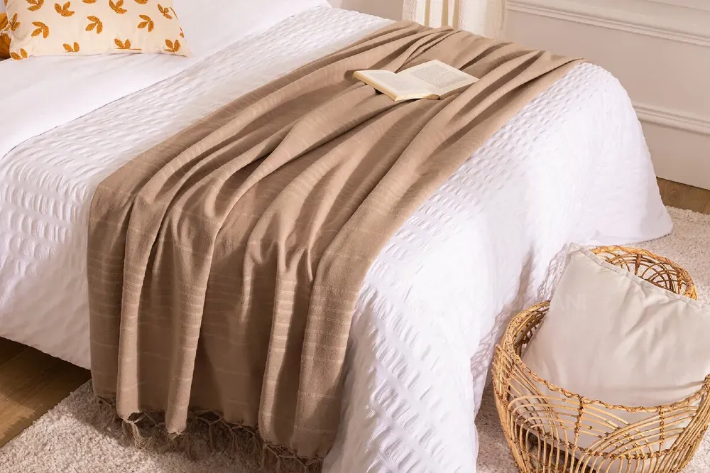 Серая хлопковая клетчатая ткань, размер 250х230 Тбилиси - изображение 3