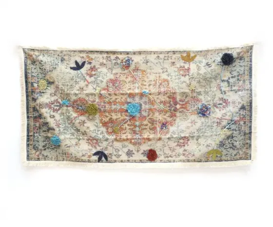 Красный тканевый ковер, размер 2х150х80 Тбилиси