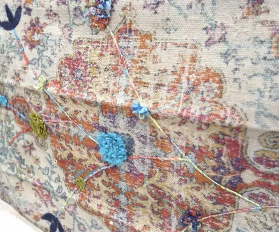 Красный тканевый ковер, размер 2х150х80 Тбилиси