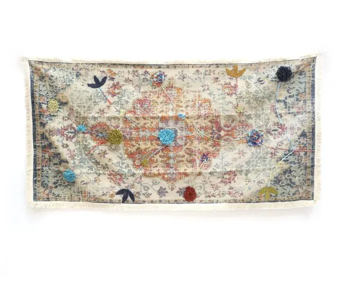 Красный тканевый ковер, размер 2х150х80 Тбилиси - изображение 1