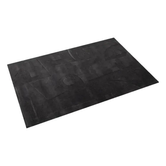 Черный шерстяной ковер, размер 200х300 Тбилиси