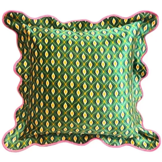 Декоративная подушка из зеленого бархата, размер 45х45 см. Тбилиси