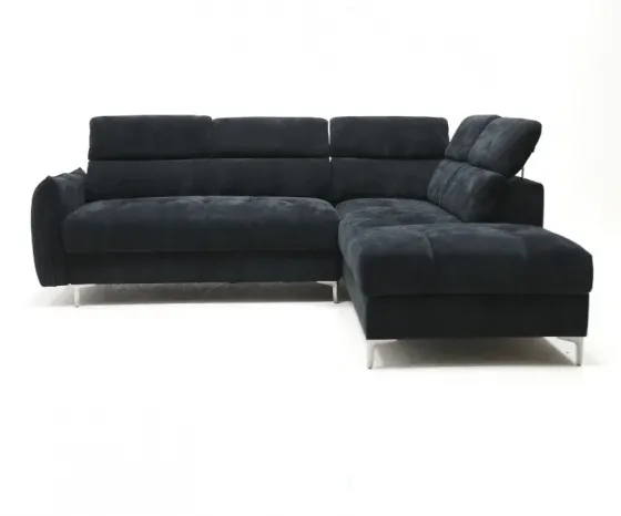 Черный угловой диван с возможностью выдвижения Тбилиси