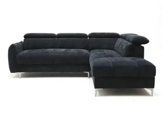 Черный угловой диван с возможностью выдвижения Тбилиси