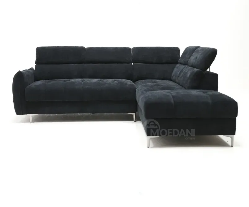 Черный угловой диван с возможностью выдвижения Тбилиси - изображение 2