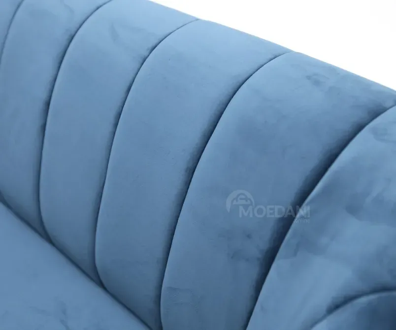 Трехместный диван с обивкой из синего бархата. Тбилиси - изображение 3