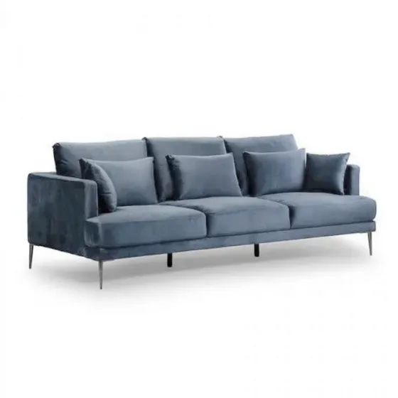 Трехместный синий диван Тбилиси